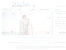 Tablet Screenshot of malibubeachweddings.com